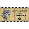 Pencil Sketch Rottweiler Metal Novelty License Plate 12" x 6" (LP)