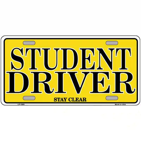 Student Driver Metal Novelty License Plate 12" x 6" (LP)