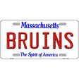 Bruins Massachusetts State Novelty Metal License Plate 12" x 6" (LP)
