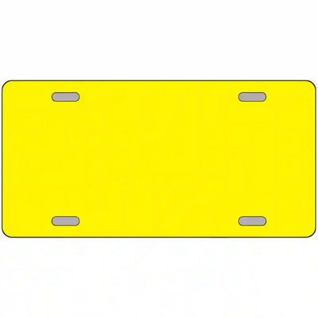 Yellow Solid Metal Novelty License Plate 12" x 6" (LP)