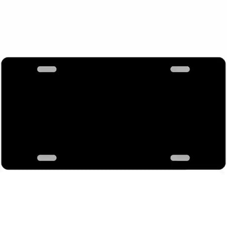 Black Solid Metal Novelty License Plate 12" x 6" (LP)