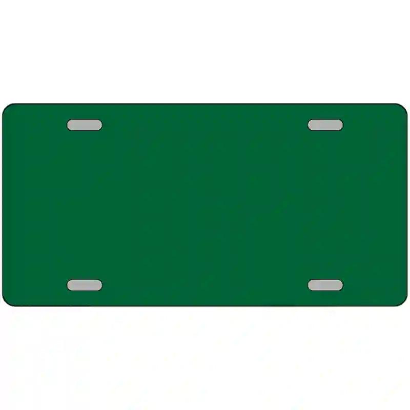 Green Solid Metal Novelty License Plate 12" x 6" (LP)