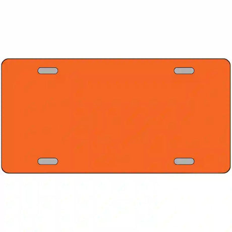 Orange Solid Metal Novelty License Plate 12" x 6" (LP)