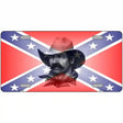 Confederate Flag Cowboy Metal Novelty License Plate 12" x 6" (LP)