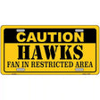 Caution Hawks Fan Metal Novelty License Plate 12" x 6" (LP)
