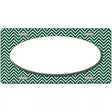 Green White Chevon White Center Oval Metal Novelty License Plate 12" x 6" (LP)