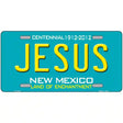Jesus New Mexico Teal Novelty Metal License Plate 12" x 6" (LP)