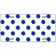 Blue White Polka Dot Metal Novelty License Plate 12" x 6" (LP)