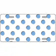 Light Blue White Polka Dot Metal Novelty License Plate 12" x 6" (LP)