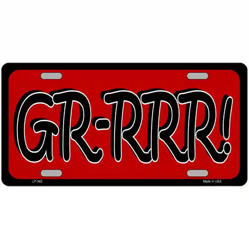 GR-RRR Metal Novelty License Plate 12" x 6" (LP)