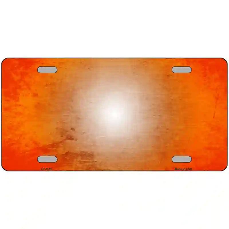 Orange White Fade Scratched License Plate Metal Novelty 12" x 6" (LP)