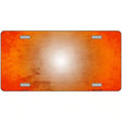 Orange White Fade Scratched License Plate Metal Novelty 12" x 6" (LP)