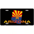 Arizona Flag Filled State Outline Metal Novelty License Plate 12" x 6" (LP)