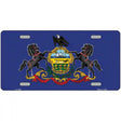 Pennsylvania State Flag Metal Novelty License Plate 12" x 6" (LP)