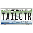 Tailgtr Michigan Novelty Metal License Plate 12" x 6" (LP)