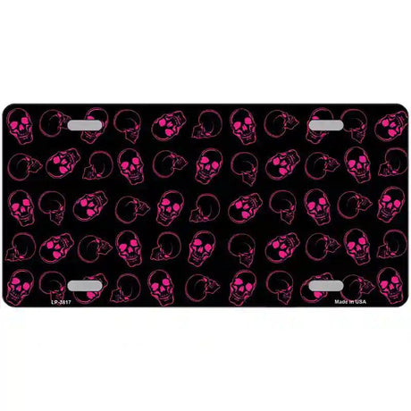 Purple Skulls Metal Novelty License Plate 12" x 6" (LP)