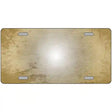 Gold White Fade Scratched License Plate Metal Novelty 12" x 6" (LP)