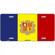 Andorra Flag Metal Novelty License Plate 12" x 6" (LP)