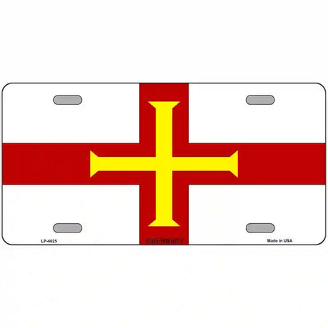 Guernsey Flag Metal Novelty License Plate 12" x 6" (LP)