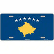 Kosovo Flag Metal Novelty License Plate 12" x 6" (LP)