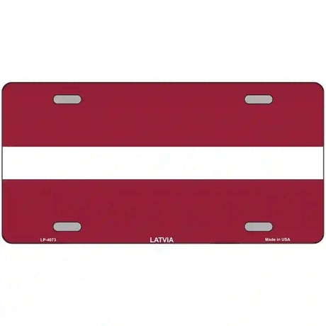 Latvia Flag Metal Novelty License Plate 12" x 6" (LP)