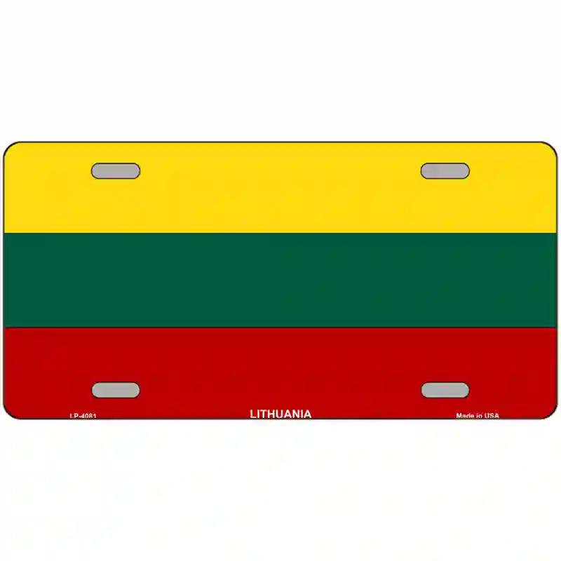 Lithuania Flag Metal Novelty License Plate 12" x 6" (LP)