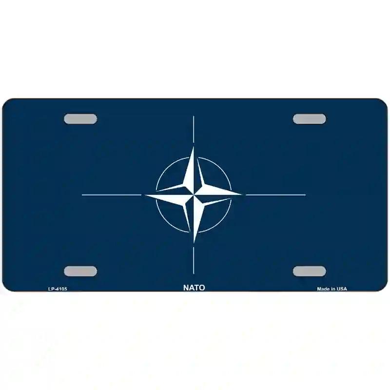 Nato Flag Metal Novelty License Plate 12" x 6" (LP)