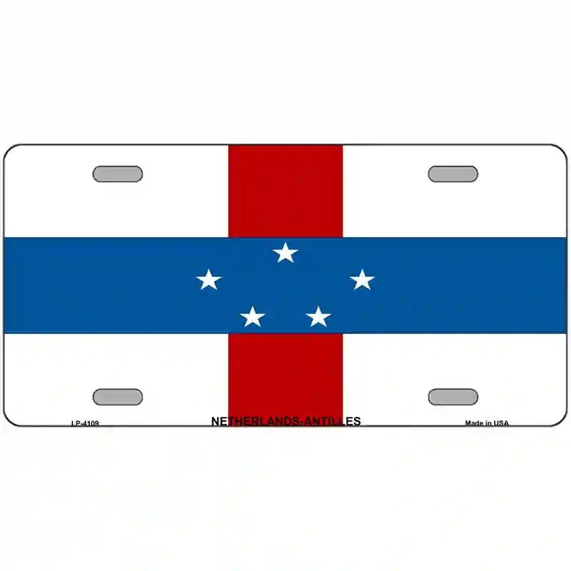 Netherlands Antilles Flag Metal Novelty License Plate 12" x 6" (LP)