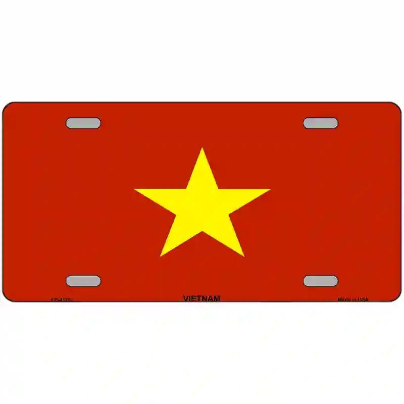 Vietnam Flag Metal Novelty License Plate 12" x 6" (LP)