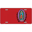 Virgin Mary Red Metal Novelty License Plate 12" x 6" (LP)