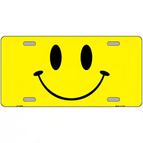 Happy Face Metal Novelty License Plate 12" x 6" (LP)