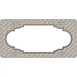 Tan White Quatrefoil Center Scallop Metal Novelty License Plate 12" x 6" (LP)