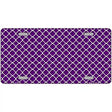 Purple White Quatrefoil Metal Novelty License Plate 12" x 6" (LP)
