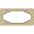 Scallop Gold White Polka Dot Metal Novelty License Plate 12" x 6" (LP)