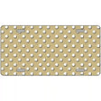 Gold White Polka Dot Metal Novelty License Plate LP-4378 12" x 6" (LP)