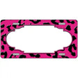 Pink Black Cheetah Scallop Metal Novelty License Plate 12" x 6" (LP)