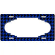 Blue Black Houndstooth Scallop Center Metal Novelty License Plate 12" x 6" (LP)
