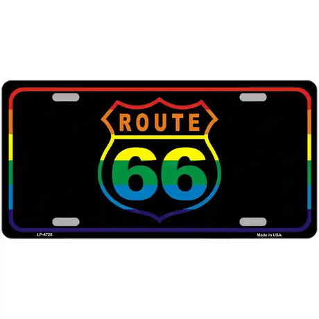 Route 66 Metal Novelty License Plate 12" x 6" (LP)