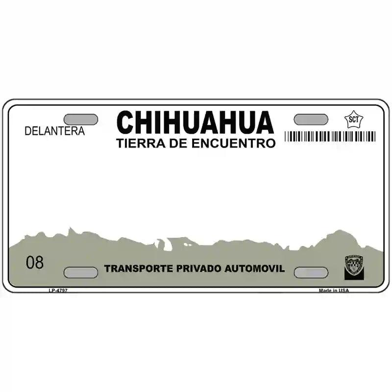 Chihuahua Mexico Novelty Metal License Plate 12" x 6" (LP)