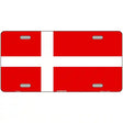 Denmark Flag Metal Novelty License Plate 12" x 6" (LP)