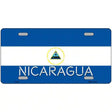 Nicaragua Flag Metal Novelty License Plate 12" x 6" (LP)