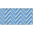 Light Blue Lighter Blue Chevron Metal Novelty License Plate 12" x 6" (LP)