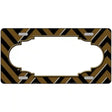 Brown Black Chevron Scallop Metal Novelty License Plate 12" x 6" (LP)