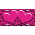 Pink Black Anchor Pink Heart Center Metal Novelty License Plate 12" x 6" (LP)
