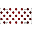 Red White Dots Oil Rubbed Metal Novelty License Plate 12" x 6" (LP)