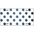 Light Blue White Dots Oil Rubbed Metal Novelty License Plate 12" x 6" (LP)