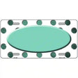 Mint White Dots Oval Oil Rubbed Metal Novelty License Plate 12" x 6" (LP)