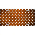Orange White Small Dots Oil Rubbed Metal Novelty License Plate 12" x 6" (LP)