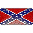 Confederate Flag Diamond Novelty Metal License Plate 12" x 6" (LP)