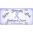 Esophageal Cancer Ribbon Novelty Metal License Plate 12" x 6" (LP)